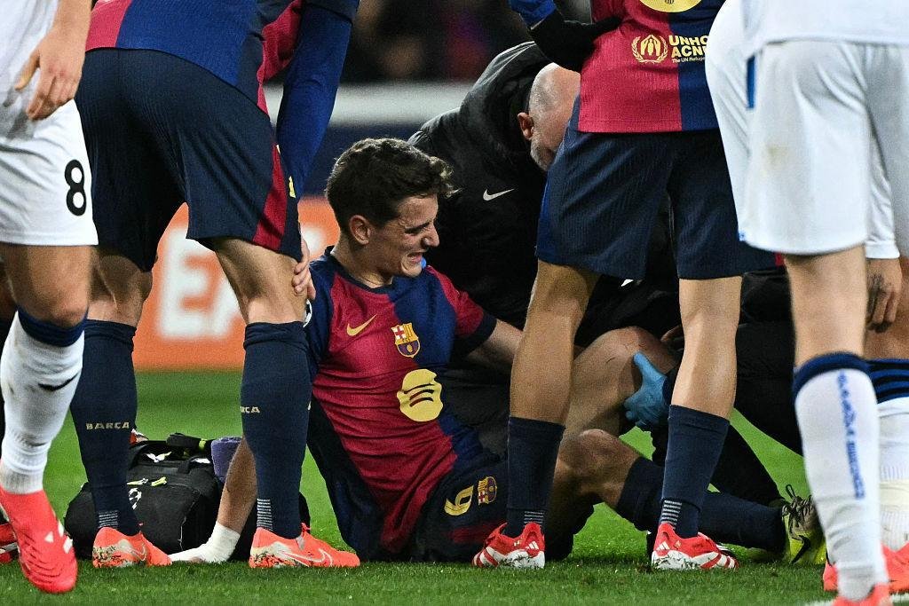 Close-up emotional portrait of Gavi showing intensity and passion during a football match