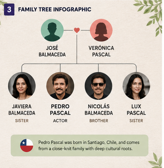 Pedro Pascal speaking at San Diego Comic-Con during an appearance featured in his family and biography article. Pedro Pascal family